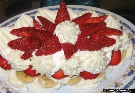 Торт с фруктами зефир и сливки рецепт и фото